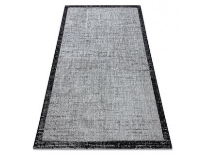 Kusový koberec SIZAL FLOORLUX 20401 vzor rámu stříbrný / Černá  Kusový koberec SIZAL FLOORLUX 20401 vzor rámu stříbrný / Černá  -