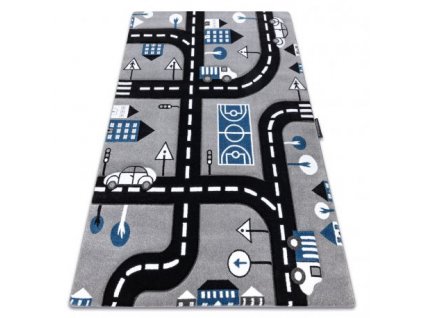 Kusový koberec PETIT MĚSTO, ULICE, šedý  Kusový koberec PETIT MĚSTO, ULICE, šedý -