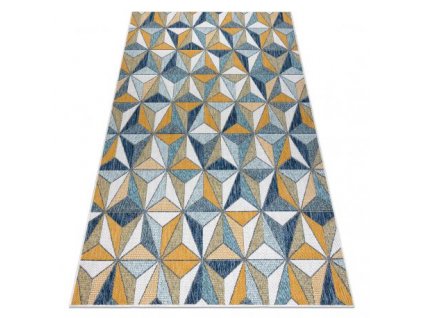 Kusový koberec SISAL COOPER Mozaika, Trojúhelníky 22222 ecru / černý  Kusový koberec SISAL COOPER Mozaika, Trojúhelníky 22222 ecru / černý -
