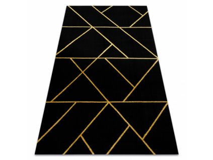 Kusový koberec EMERALD EXCLUSIVE 1012 geometrický černý / zlato  Kusový koberec EMERALD EXCLUSIVE 1012 geometrický černý / zlato - glamour, stylový geometrický černý / zlato