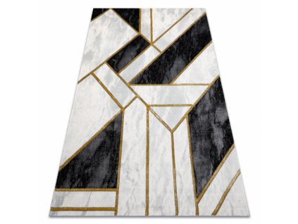 Kusový koberec EMERALD EXCLUSIVE 1015 mramor, geometrický černý / zlato  Kusový koberec EMERALD EXCLUSIVE 1015 mramor, geometrický černý / zlato - glamour, stylový mramor, geometrický černý / zlato