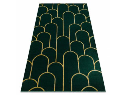 Kusový koberec EMERALD EXCLUSIVE 1021 art deco, lahvově zelená / zlato  Kusový koberec EMERALD EXCLUSIVE 1021 art deco, lahvově zelená / zlato - glamour, stylový art deco, lahvově zelená / zlato