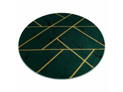 Kusový koberec kulatý EMERALD EXCLUSIVE 1012 mramor, geometrický lahvově zelená / zlato  Kusový koberec kulatý EMERALD EXCLUSIVE 1012 mramor, geometrický lahvově zelená / zlato - glamour, stylový mramor, geometrický lahvově zelená / zlato