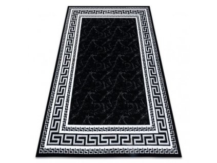 Kusový koberec GLOSS 2813 87, rám, řecký černý / šedá  Kusový koberec GLOSS 2813 87, rám, řecký černý / šedá - stylový, rám, řecký černý / šedá