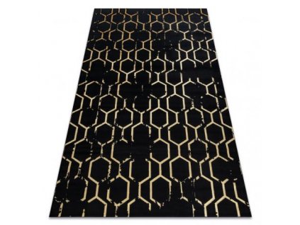 Kusový koberec GLOSS 407C 86 černý / zlato  Kusový koberec GLOSS 407C 86 černý / zlato - stylový, glamour, art deco černý / zlato