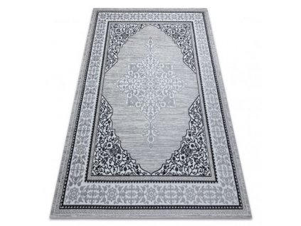 Kusový koberec GLOSS 8490 52 Ornament,, rám slonová kost / šedá  Kusový koberec GLOSS 8490 52 Ornament,, rám slonová kost / šedá - Ornament, stylový, rám slonová kost / šedá