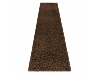 Kusový koberec, běhoun SOFFI shaggy 5 cm hnědý  Kusový koberec, běhoun SOFFI shaggy 5 cm hnědý  -  do kuchyně, předsíně, chodby, haly