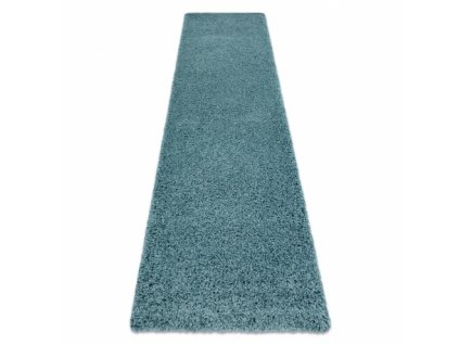 Kusový koberec, běhoun SOFFI shaggy 5 cm modrý  Kusový koberec, běhoun SOFFI shaggy 5 cm modrý  -  do kuchyně, předsíně, chodby, haly