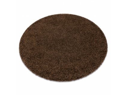 Dětský kusový koberec SOFFI kulatý, shaggy 5 cm hnědý  Dětský kusový koberec SOFFI kulatý, shaggy 5 cm hnědý -