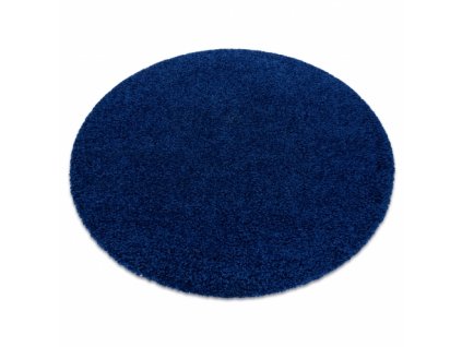 Dětský kusový koberec SOFFI kulatý, shaggy 5 cm tmavě modrý  Dětský kusový koberec SOFFI kulatý, shaggy 5 cm tmavě modrý  -