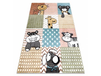 Dětský kusový koberec FUN Pets, zvířata vícebarevný  Dětský kusový koberec FUN Pets, zvířata vícebarevný -