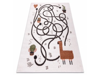 Dětský kusový koberec FUN Game, herní, lama krém  Dětský kusový koberec FUN Game, herní, lama krém - pro děti, herní, lama krém