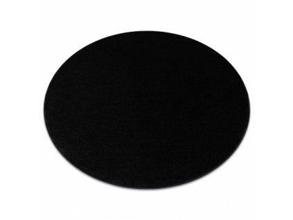 Kusový koberec kulatý SOFTY Jednobarevný, černý  Kusový koberec kulatý SOFTY Jednobarevný, černý -