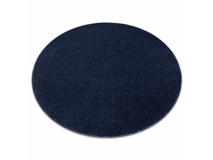 Kusový koberec kulatý SOFTY Jednobarevný, tmavě modrá  Kusový koberec kulatý SOFTY Jednobarevný, tmavě modrá -