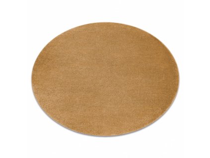 Kusový koberec kulatý SOFTY Jednobarevný, zlatý  Kusový koberec kulatý SOFTY Jednobarevný, zlatý -