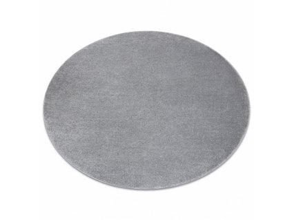 Kusový koberec kulatý SOFTY Jednobarevný, šedá  Kusový koberec kulatý SOFTY Jednobarevný, šedá -