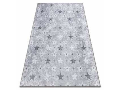 Dětský kusový koberec JUNIOR 51798.804 pratelný  hvězdy pro děti protiskluz, šedá  Dětský kusový koberec JUNIOR 51798.804 pratelný  hvězdy pro děti protiskluz, šedá - hvězdy pro děti protiskluz, šedá
