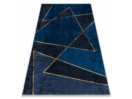 Dětský kusový koberec MIRO 52097.801 pratelný  Geometrická protiskluz, modrý  Dětský kusový koberec MIRO 52097.801 pratelný  Geometrická protiskluz, modrý - Geometrická protiskluz, modrý