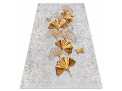 Dětský kusový koberec MIRO 51969.802 pratelný  Motýli protiskluz, šedá / zlatý  Dětský kusový koberec MIRO 51969.802 pratelný  Motýli protiskluz, šedá / zlatý - Motýli protiskluz, šedá / zlatý