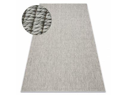 Kusový koberec ORIGI 3583 šedý  Kusový koberec ORIGI 3583 šedý  -  plošně tkaný SISAL výplet