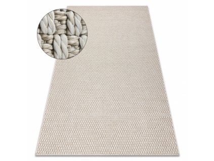 Kusový koberec ORIGI 3555 krémový  Kusový koberec ORIGI 3555 krémový  -  plošně tkaný SISAL výplet