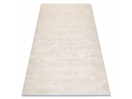 Kusový koberec moderní DUKE 51533 krémová  Kusový koberec moderní DUKE 51533 krémová  -  Geometrická, strukturovaný, velmi jemný, třásně