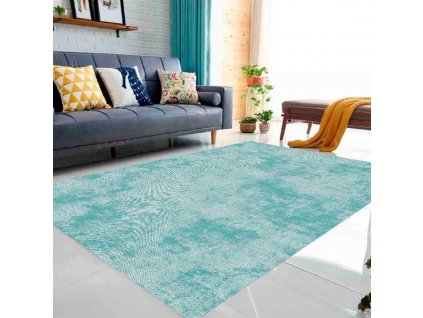 Kusový koberec EXFAB211, Světlá Modrá, Modrá, 160 x 230 cm  Kusový koberec - 102HFT4162