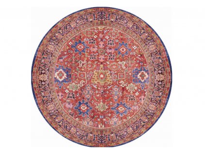 Kusový koberec Soul Chenille - Red AL 181, Vícebarevná, 150 cm KRUH  Kusový koberec - 473RTP2259