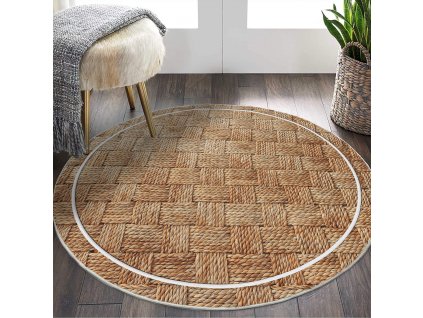Kusový koberec Woopamuk501, Krémová, 100 x 100 cm  Kusový koberec - 599HFT5204