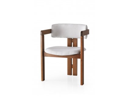 Židle CO - 011, Krémová, Ořech  Židle