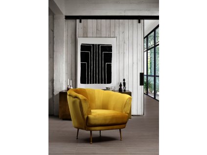 Křeslo Daisy Armchair, Hořčicová  Křeslo Daisy Armchair, Hořčicová