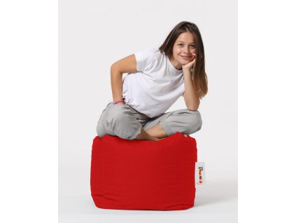 Zahradní taburet Square Pouf - Red, Červená  Zahradní taburet Square Pouf - Red, Červená