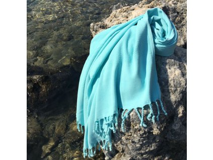 Plážový ručník Fouta Taslanmis - Mint, Mátová  Plážový ručník Fouta Taslanmis - Mint, Mátová