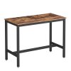 Barový stůl Cleo, Rustikální Hnědá, Černá  Barový stůl či vysoký psací, stabilní stůl, 120 x 60 x 90 cm, kov, průmyslový design, vintage, černý.