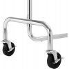 Šatní stojan Larin, chromová  Stojan na šaty s kolečky, šatní stojan z kovu, s vytahovací tyčí, nosnost až 130 kg, délka: 110-150 cm, pochromovaný.