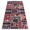 Kusový koberec ANDRE pratelný 2305 orientální patchwork protiskluz, bordó / hnědá  Kusový koberec ANDRE pratelný 2305 orientální patchwork protiskluz, bordó / hnědá -