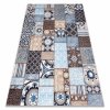 Dětský kusový koberec MIRO 51913.802 pratelný  Patchwork protiskluz, modrý / hnědá  Dětský kusový koberec MIRO 51913.802 pratelný  Patchwork protiskluz, modrý / hnědá  - Patchwork protiskluz, modrý / hnědá