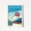 Plakát A3 Les Alpes - 1990, Vícebarevná  Plakát A3 Les Alpes - 1990, Vícebarevná