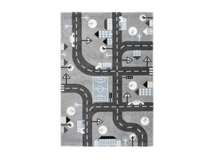 Detský kusový koberec Amigo 331 Silver  Kusový koberec s velmi jemným, polypropylenovým povrchem. Ručně vyřezávaný (3D efekt), Heatset Frisée, jutový podklad.