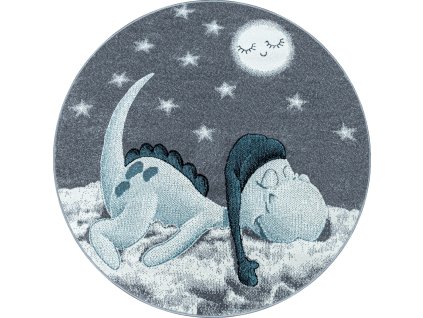 Dětský kusový koberec BAMBI 0840, Modrá  Kusový koberec, kulatý