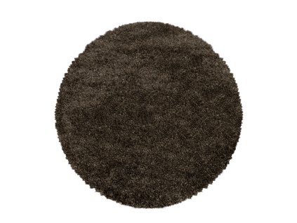Kusový koberec FLUFFY 3500, Hnědá  Kusový koberec, kulatý