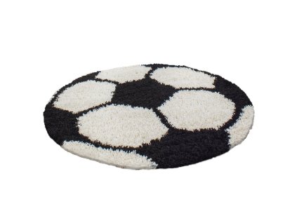Kusový koberec FUN 6001, Černá  Kusový koberec, kulatý