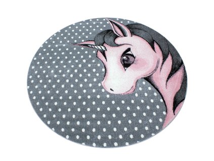 Dětský kusový koberec KIDS 0590, Růžová  Dětský kusový koberec, kulatý