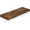 Nástenná polička Rezan, hnedá, 20 x 60 cm  Nástenná polica na knihy, obrázky, dekorácie, 60 x 20 x 3,8 cm, kancelársky regál, MDF, do obývacej izby, kuchyne, chodby, spálne, kúpeľne, hnedá
