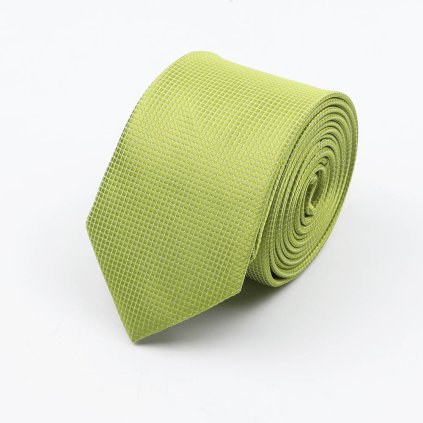 Světle zelená kravata s jemnou aplikací