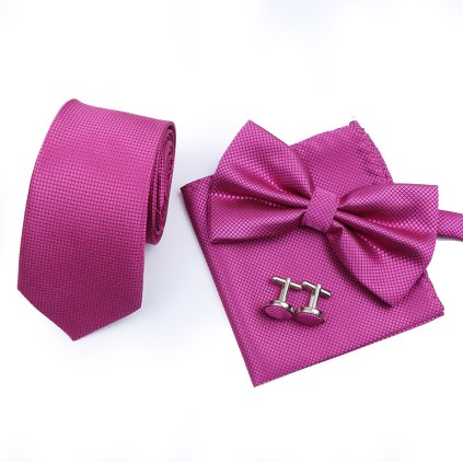 Fuchsiový set s kravatou