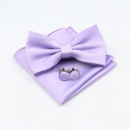 Sada s motýlkem 3v1 ve fialové, lila, saténový