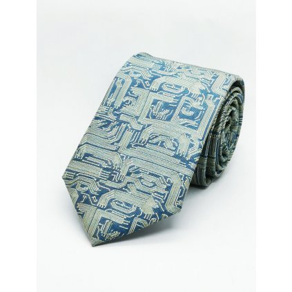 Kravata s motivem elektrického obvodu, tištěné spoje