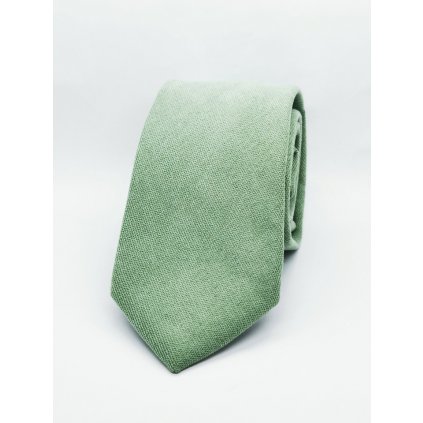 Kravata eukalyptová, sage green manšestrová