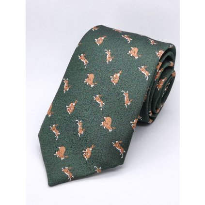 Kravata s běžícími zajíci